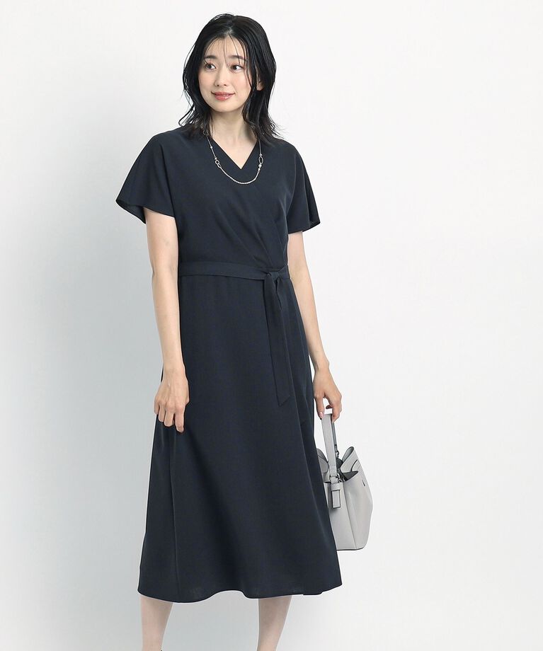 COUP DE CHANCE「【洗える／日本製／清涼感】夏におすすめ！女性らしいカシュクール風デザインワンピース」|ワンピース|