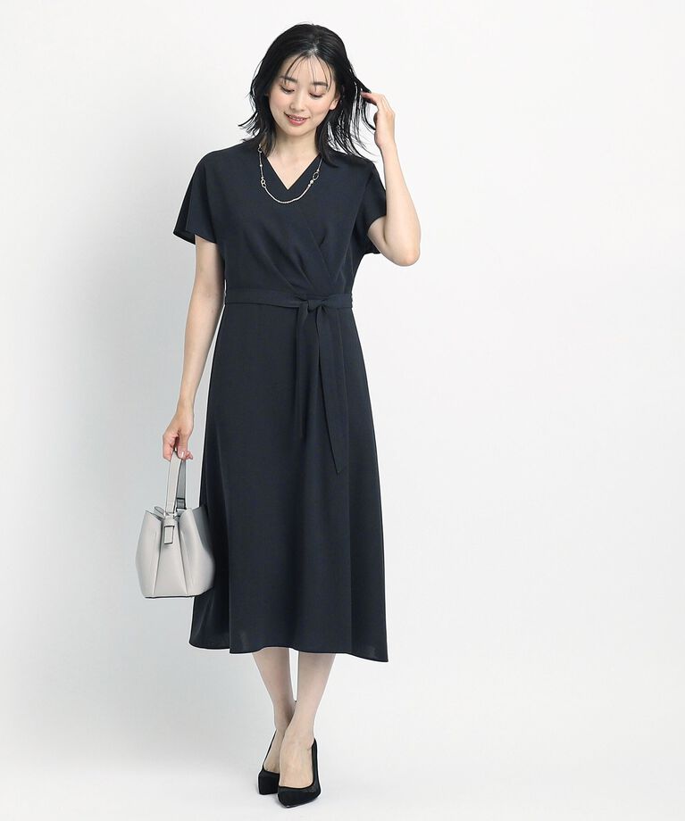 COUP DE CHANCE「【洗える／日本製／清涼感】夏におすすめ！女性らしいカシュクール風デザインワンピース」|ワンピース|