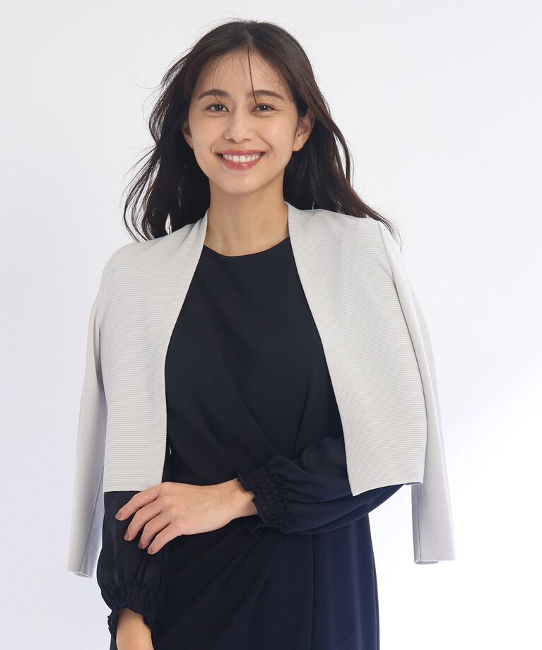 COUP DE CHANCE「【洗える／日本製】ワンピース羽織におすすめ！ジャケットライクのショート丈ボレロ」|カーディガン|ﾗｲﾄｸﾞﾚｰ(011)