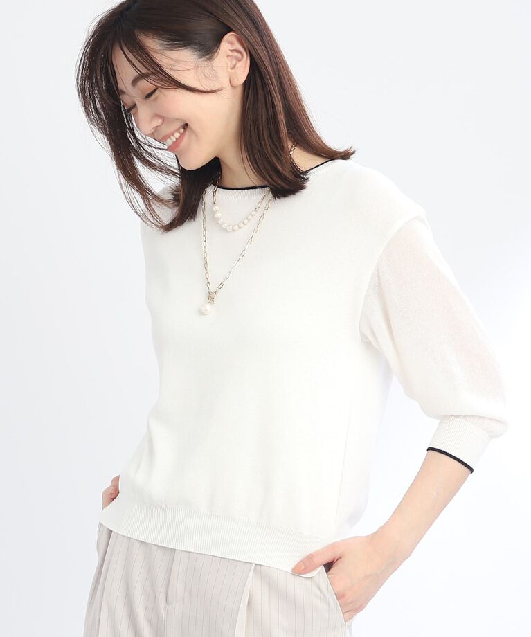Reflect「【SALE／人気ニット！WEB限定カラーあり／洗える】バックボタンディティールニット」|ニット・セーター|