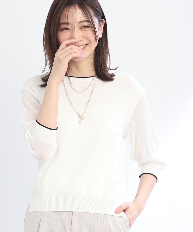 Reflect「【SALE／人気ニット！WEB限定カラーあり／洗える】バックボタンディティールニット」|ニット・セーター|