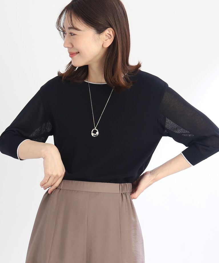 Reflect「【SALE／人気ニット！WEB限定カラーあり／洗える】バックボタンディティールニット」|ニット・セーター|ﾈｲﾋﾞｰ(094)