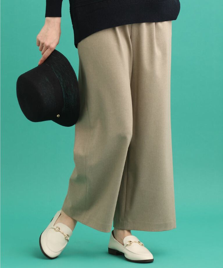 Reflect「【SALE／カラー追加！／マシンウォッシュ可能／UVカット／接触冷感】リラクシーワイドパンツ」|その他|ｵﾘｰﾌﾞｸﾞﾘｰﾝ(026)