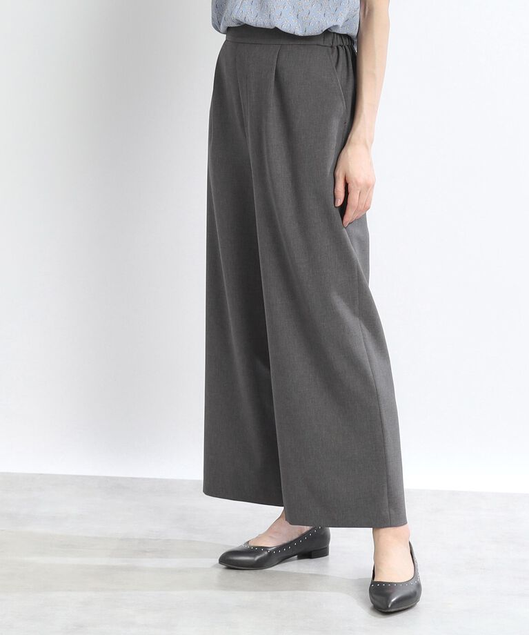 Reflect「【SALE／カラー追加！／マシンウォッシュ可能／UVカット／接触冷感】リラクシーワイドパンツ」|その他|ﾁｬｺｰﾙｸﾞﾚｰ(613)