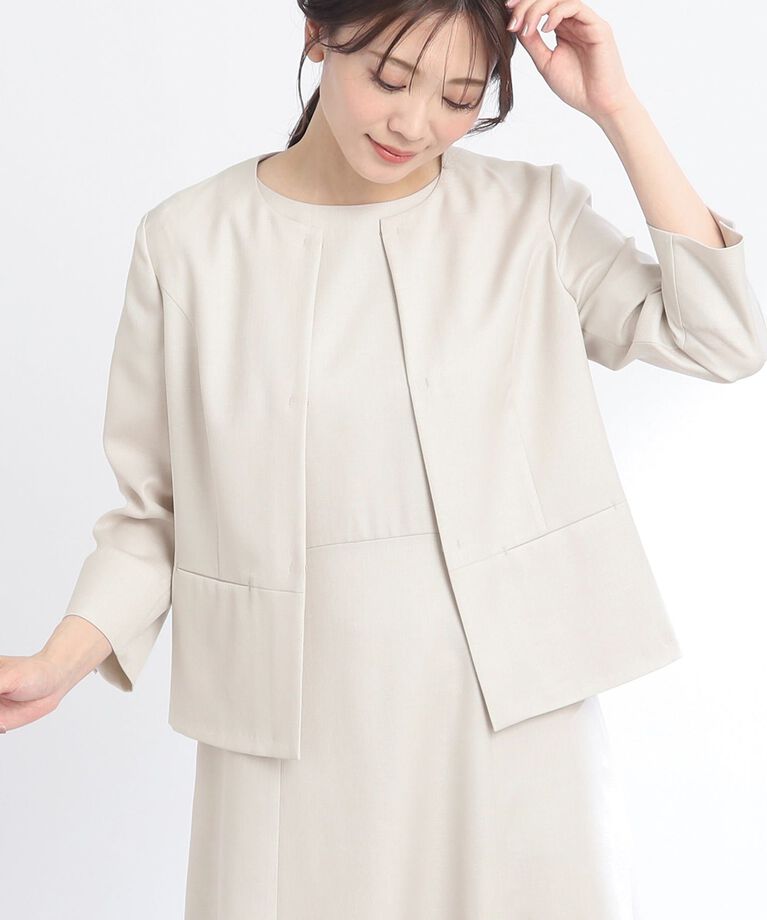 Reflect「【SALE／UVカット／接触冷感／洗える／セットアップ可能】ドライタッチジャケット」|ノーカラージャケット|