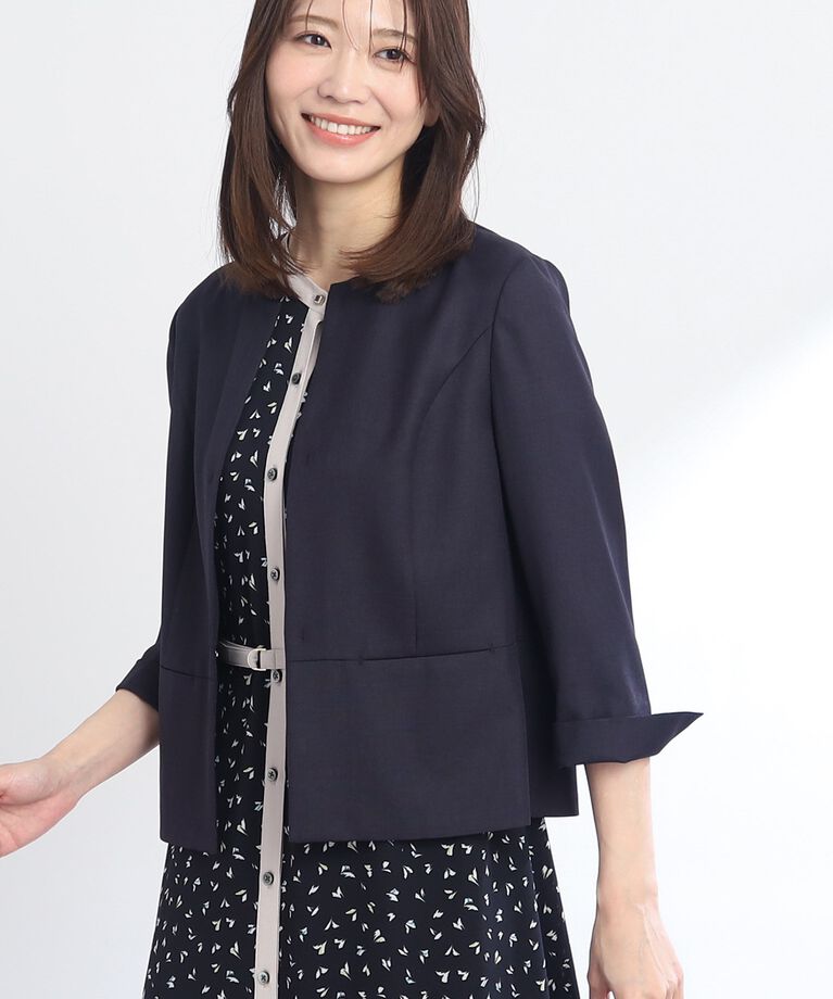 Reflect「【SALE／UVカット／接触冷感／洗える／セットアップ可能】ドライタッチジャケット」|ノーカラージャケット|ﾈｲﾋﾞｰ(094)