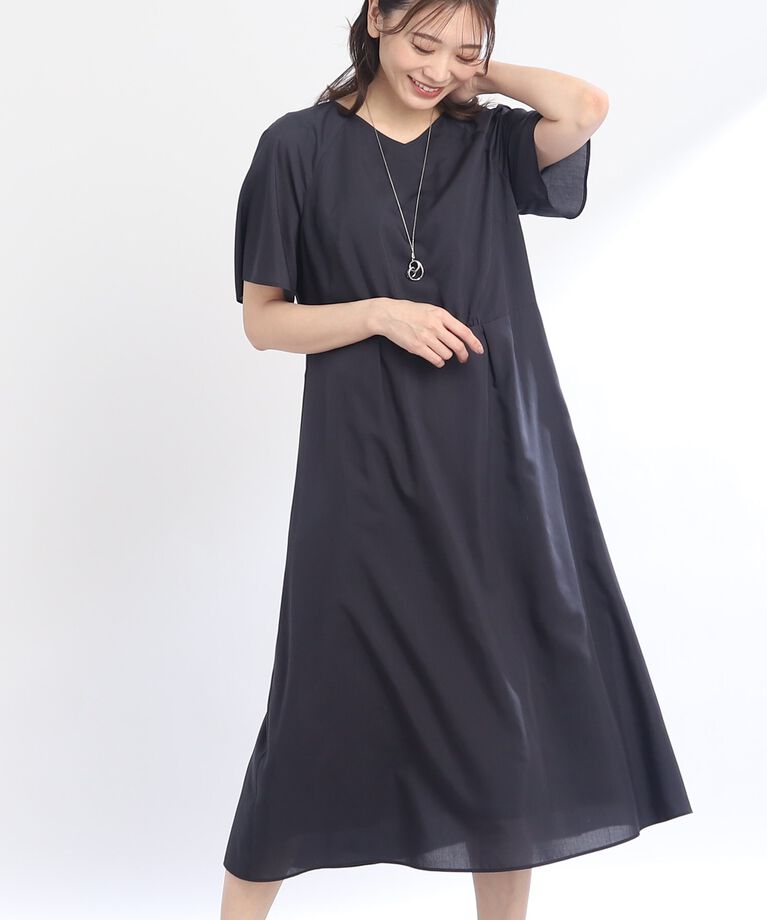 Reflect「【SALE／マシンウォッシュ可】涼しげラグランスリーブワンピース」|ワンピース|