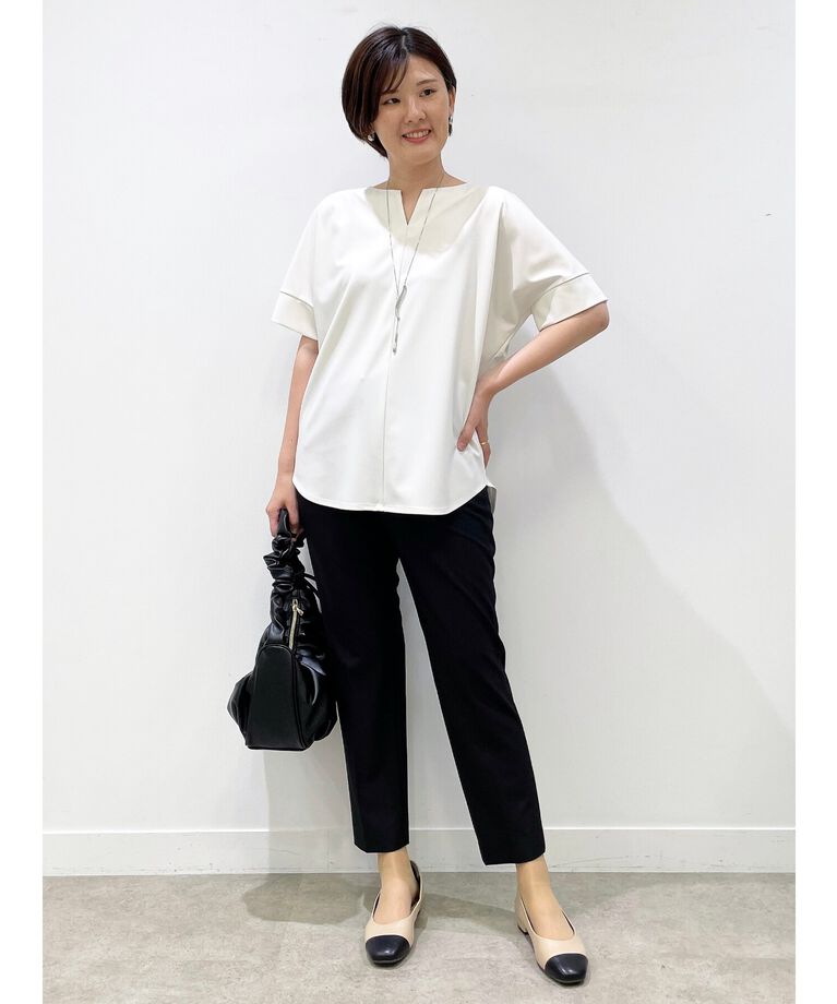 Reflect「【SALE／UVカット／接触冷感／マシンウォッシュ可】スキッパーネックブラウス」|Tシャツ・カットソー|