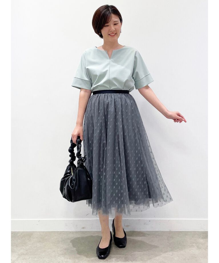 Reflect「【SALE／UVカット／接触冷感／マシンウォッシュ可】スキッパーネックブラウス」|Tシャツ・カットソー|