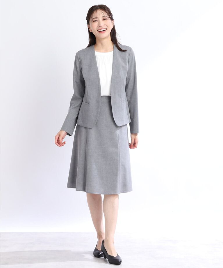 Reflect「【SALE／夏に快適！／接触冷感／洗える／セットアップ可能】ノーカラージャケット」|ノーカラージャケット|