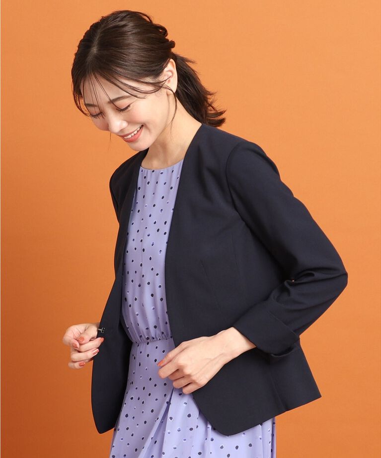 Reflect「【SALE／夏に快適！／接触冷感／洗える／セットアップ可能】ノーカラージャケット」|ノーカラージャケット|