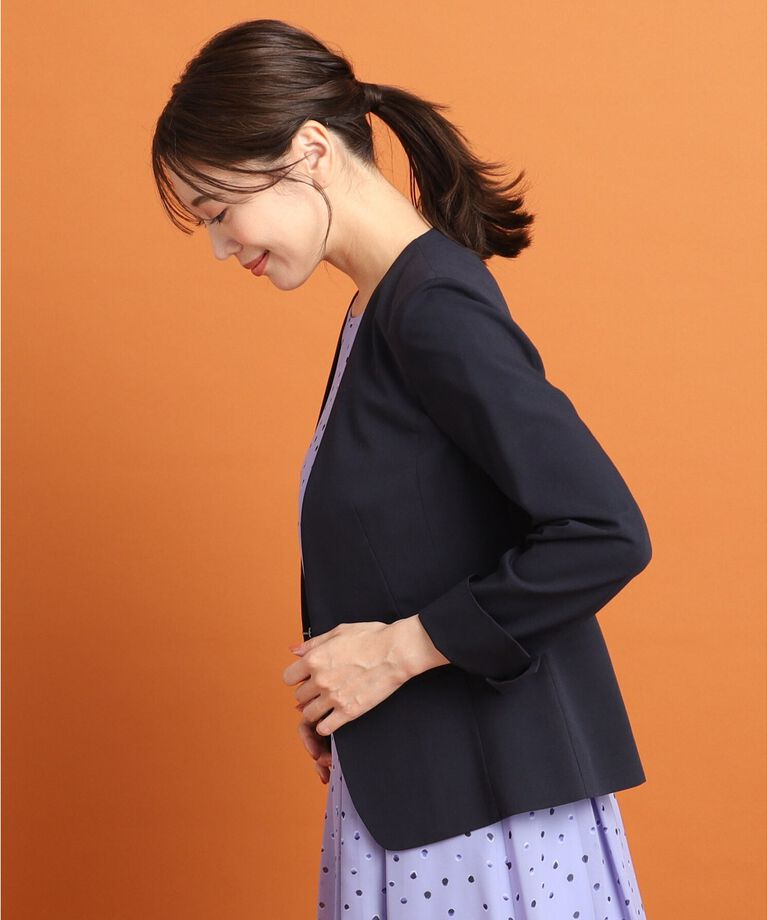 Reflect「【SALE／夏に快適！／接触冷感／洗える／セットアップ可能】ノーカラージャケット」|ノーカラージャケット|