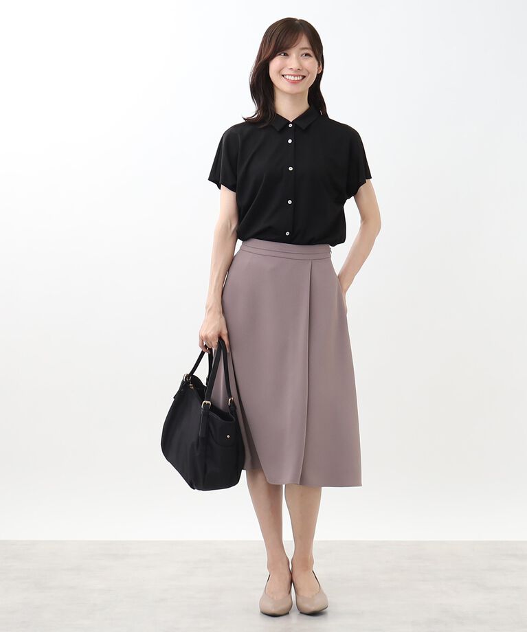 Reflect「【SALE／接触冷感／マシンウォッシュ／二の腕カバー】フレンチスリーブブラウス」|シャツ・ブラウス|