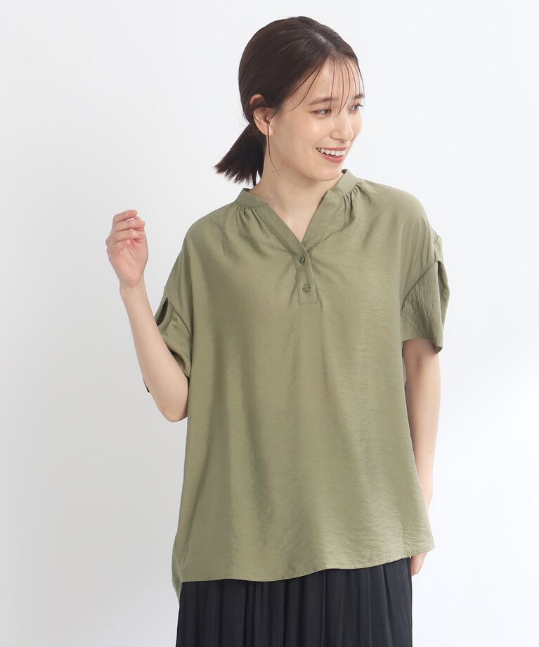 Reflect「【SALE／E‐QUALITY／手洗い可】涼しげ袖ディティールブラウス」|シャツ・ブラウス|