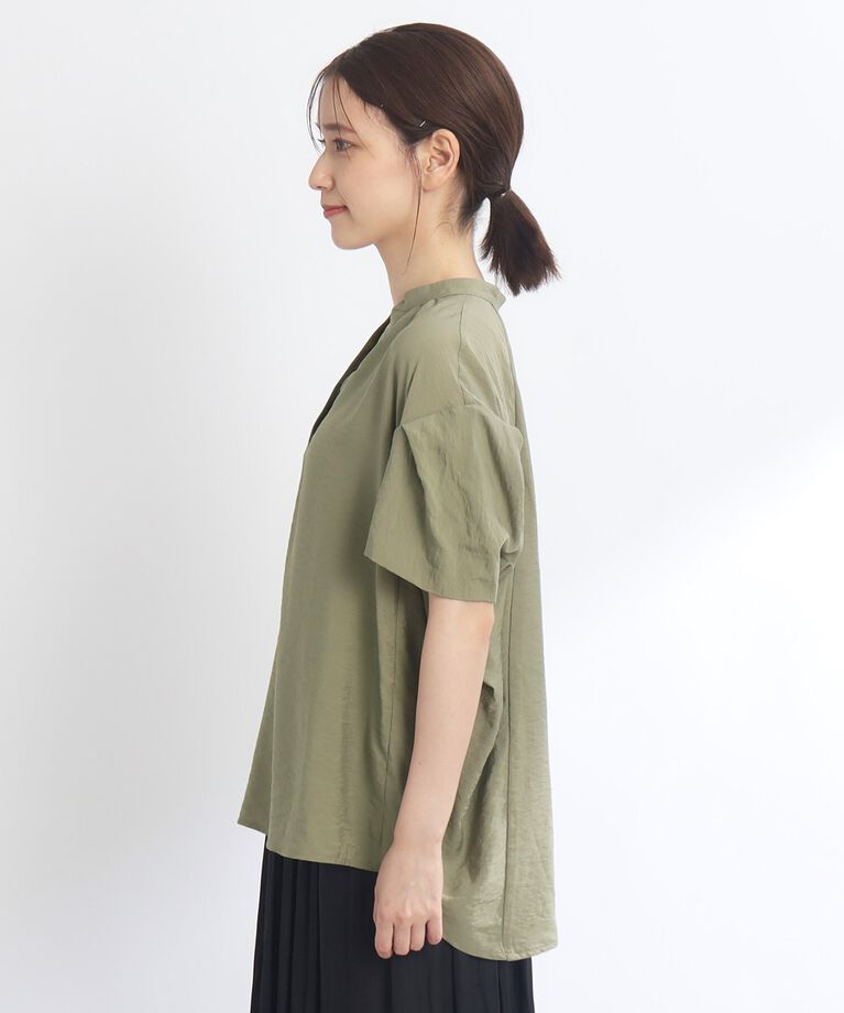Reflect「【SALE／E‐QUALITY／手洗い可】涼しげ袖ディティールブラウス」|シャツ・ブラウス|
