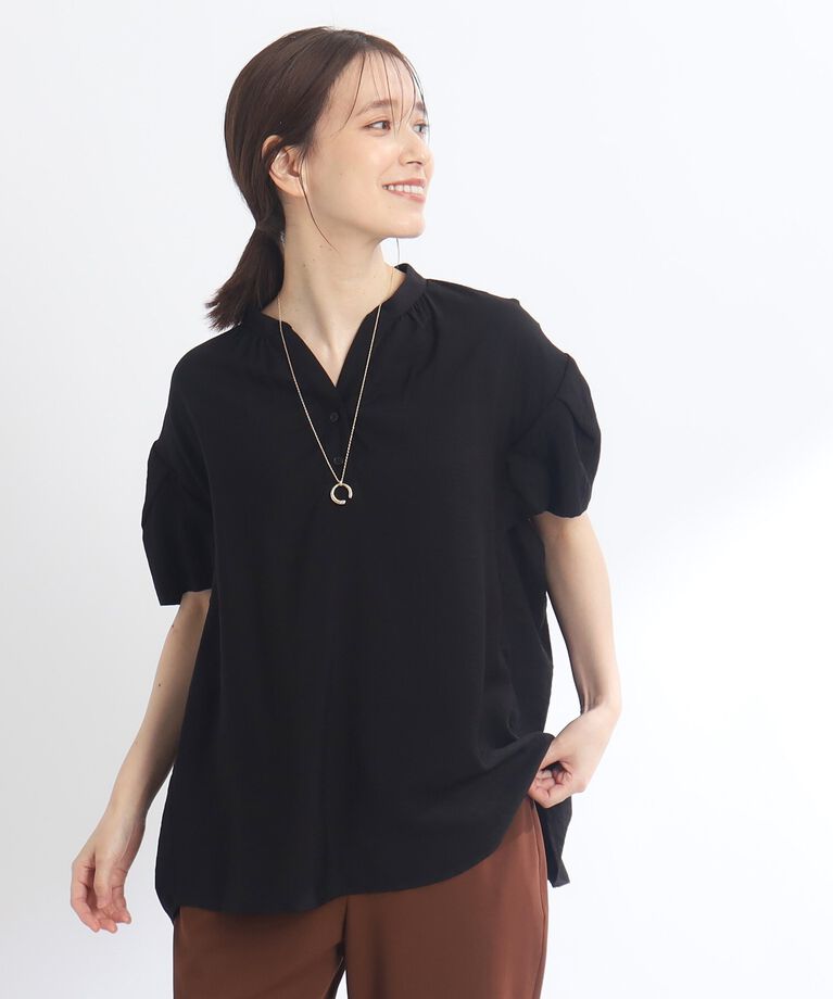 Reflect「【SALE／E‐QUALITY／手洗い可】涼しげ袖ディティールブラウス」|シャツ・ブラウス|
