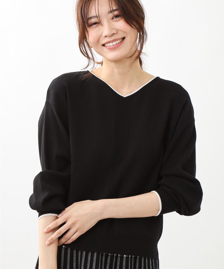 Reflect「【WEB限定カラーあり／手洗い可／セットアップ可】ゆるめフォルムニット」|ニット・セーター|ﾌﾞﾗｯｸ(519)