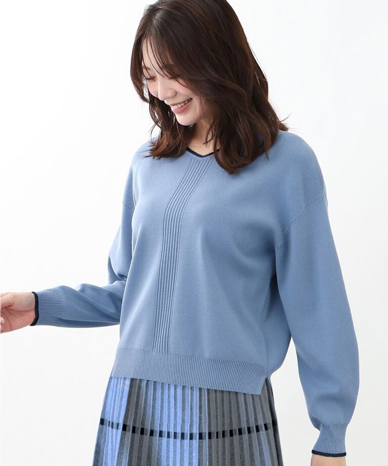 Reflect「【WEB限定カラーあり／手洗い可／セットアップ可】ゆるめフォルムニット」|ニット・セーター|ﾌﾞﾙｰ(591)