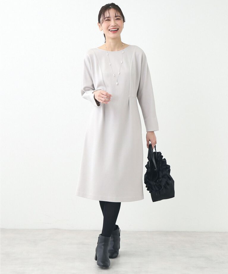 Reflect「【春SALE】ドルマンスリーブストレートシルエットワンピース」|ワンピース|