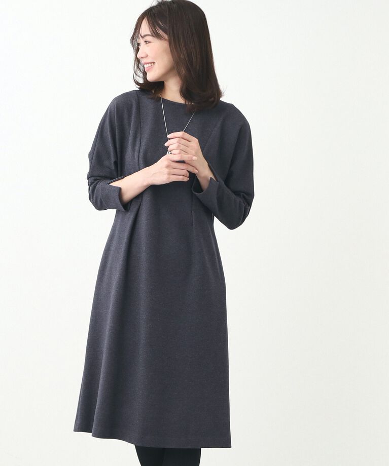 Reflect「【春SALE】ドルマンスリーブストレートシルエットワンピース」|ワンピース|