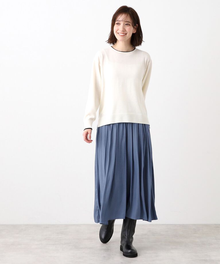 Reflect「【E‐QUALITY／手洗い可／ウエスト総ゴム】シャンブレースカーチョパンツ」|その他|