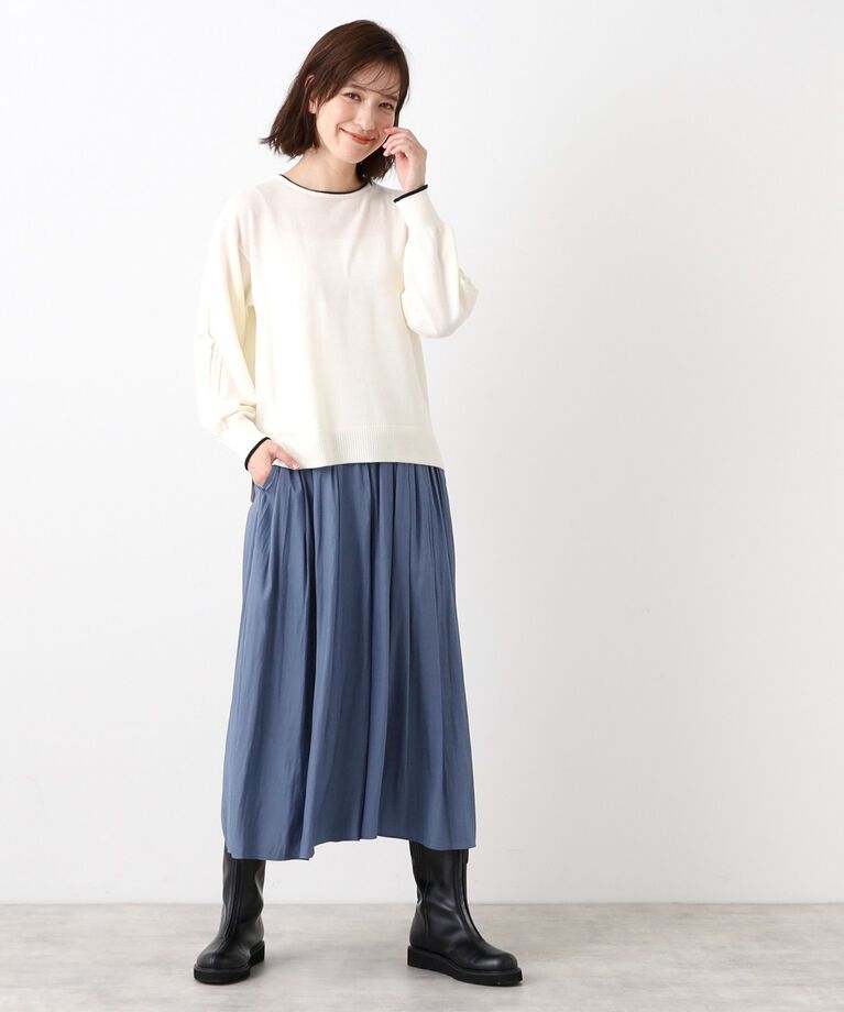 Reflect「【E‐QUALITY／手洗い可／ウエスト総ゴム】シャンブレースカーチョパンツ」|その他|