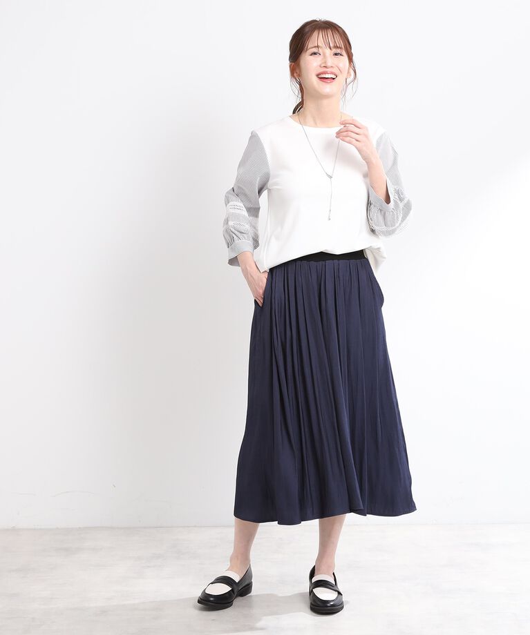 Reflect「【E‐QUALITY／手洗い可／ウエスト総ゴム】シャンブレースカーチョパンツ」|その他|