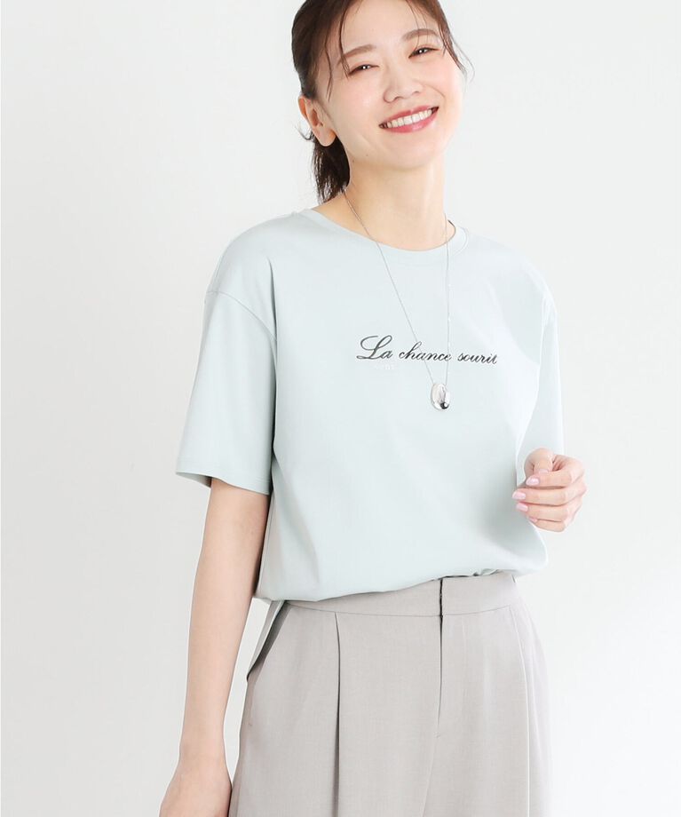 Reflect「【UVカット／接触冷感／マシンウォッシュ可】ロゴTシャツ」|Tシャツ・カットソー|ライトグリーン(02