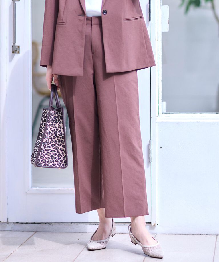 Reflect「【UVカット／マシンウォッシュ可／セットアップ可／夏の通勤におすすめ】ドライタッチストレートパンツ」|その他|ブラウン(043)
