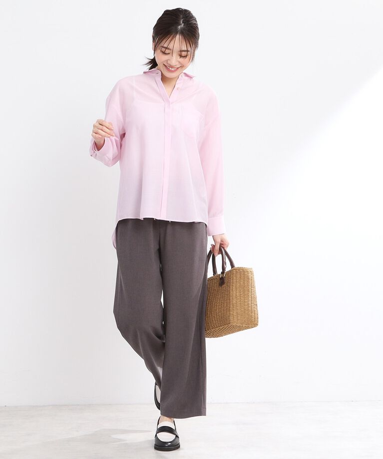 Reflect「【接触冷感／マシンウォッシュ可】3WAYシアーシャツブラウス」|シャツ・ブラウス|