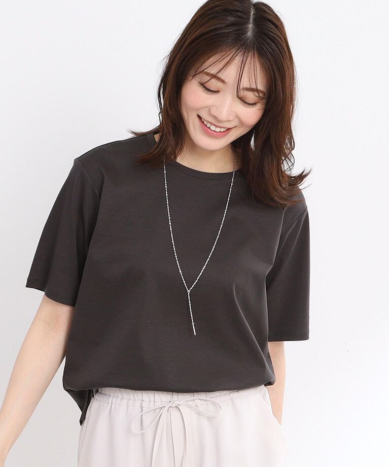 Reflect「【UVカット／接触冷感／マシンウォッシュ可能】ベーシックジャージTシャツ」|Tシャツ・カットソー|チャコールグレー(0