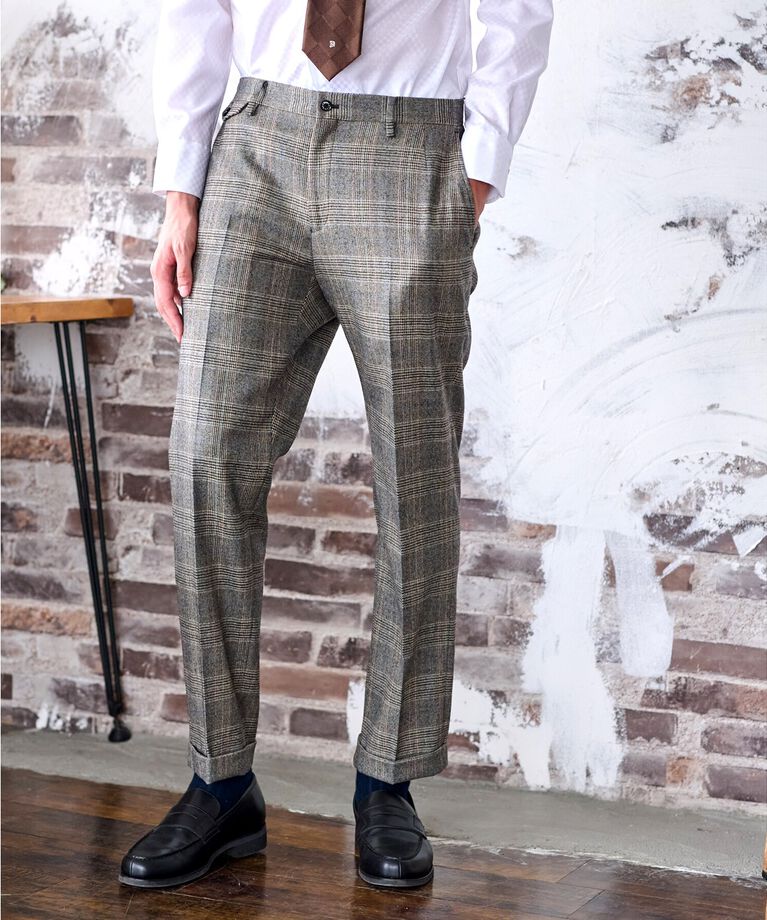 DRESSTERIOR「【セットアップ可】マルチカラーグレンチェックトラウザーズ」|その他|