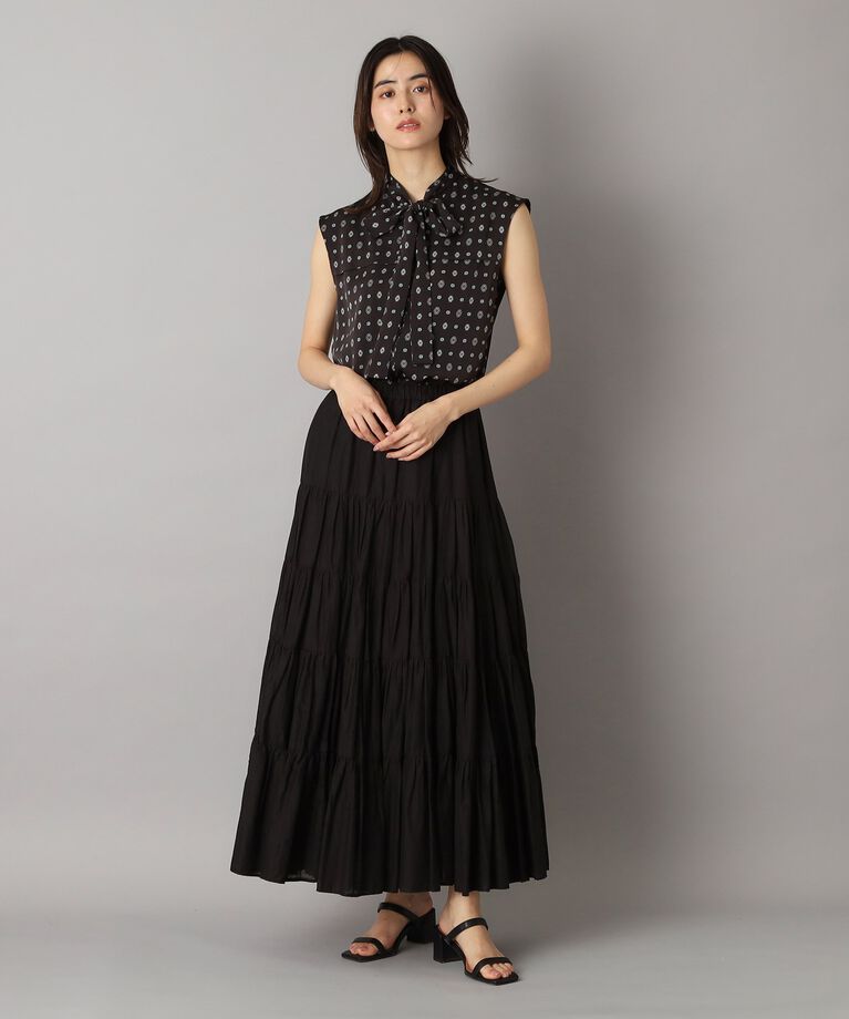 DRESSTERIOR「【大人百花春号掲載 モデル美香さん着用】洗える/コットンボイルティアードスカート」|スカート|