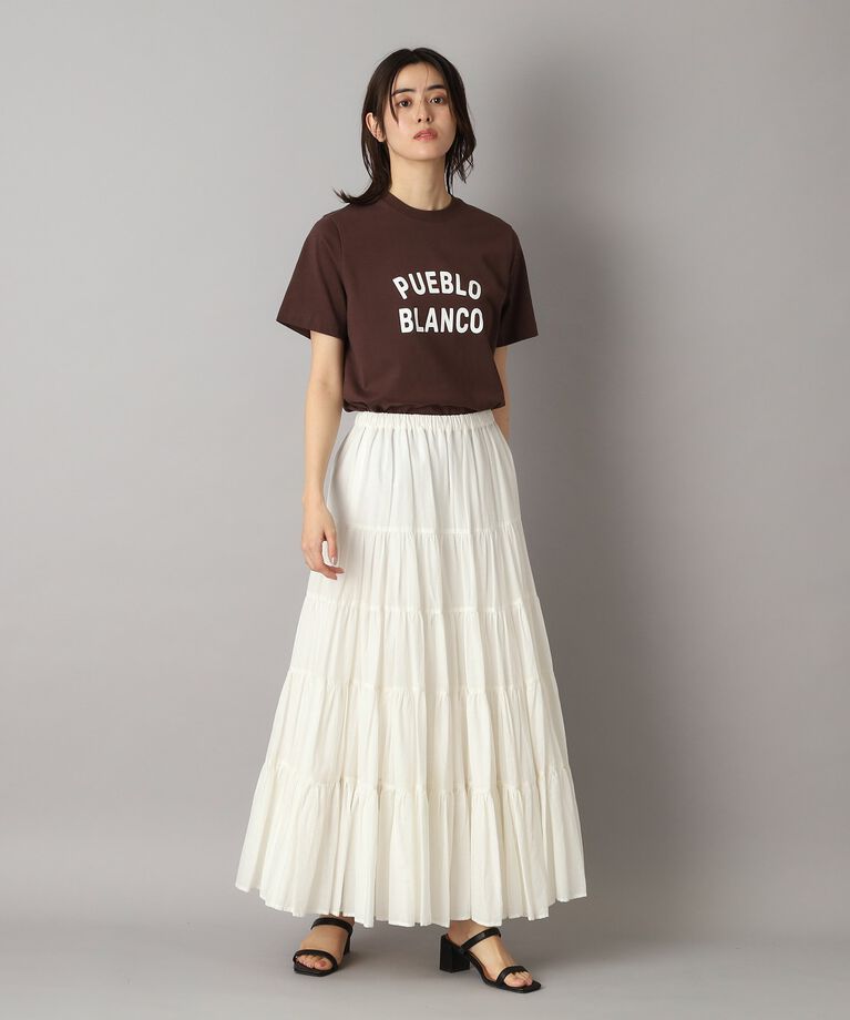 DRESSTERIOR「【大人百花春号掲載 モデル美香さん着用】洗える/コットンボイルティアードスカート」|スカート|