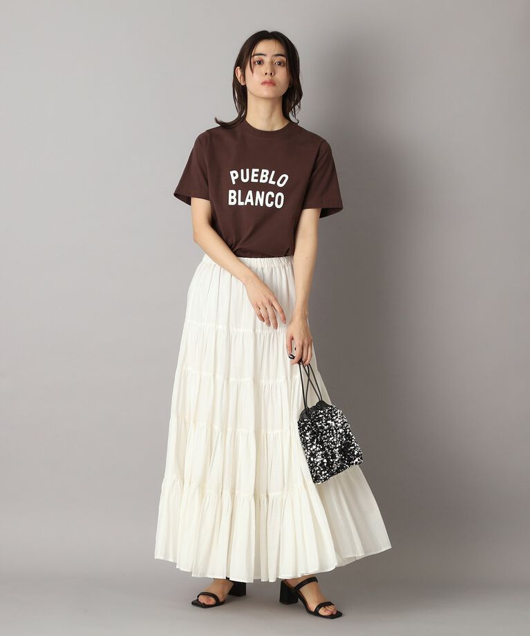 DRESSTERIOR「【大人百花春号掲載 モデル美香さん着用】洗える/コットンボイルティアードスカート」|スカート|