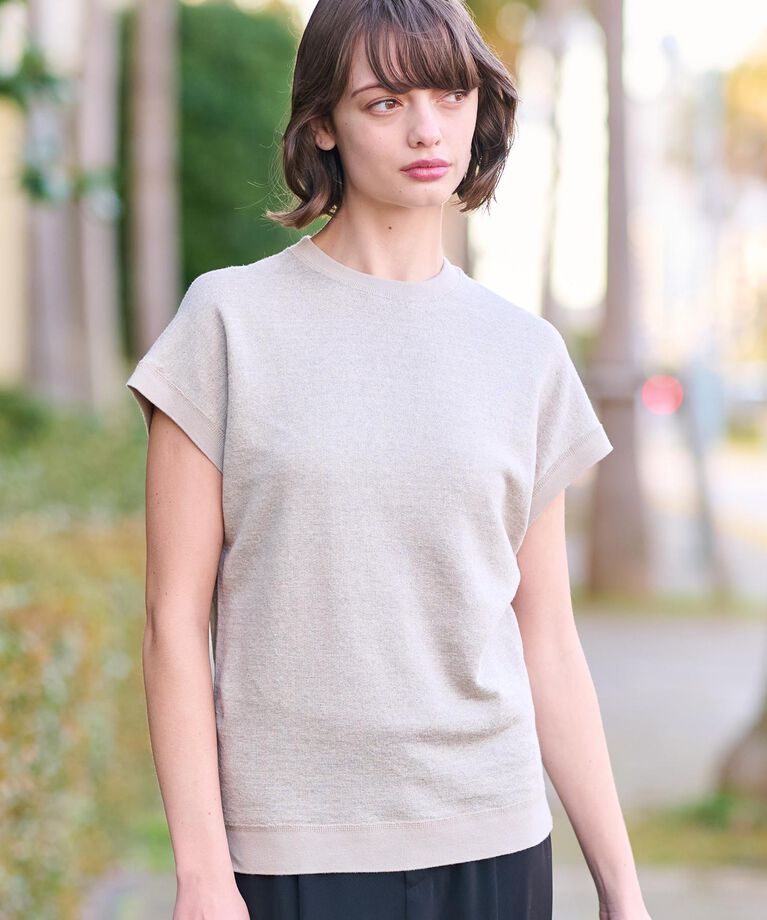 DRESSTERIOR「【毎年人気！／洗える】リネン裏毛フレンチプルオーバー」|Tシャツ・カットソー|グレージュ(050)