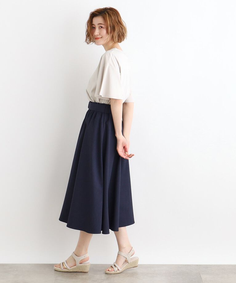 grove「【洗える・接触冷感・UVカット】袖フレアスムースTシャツ」|Tシャツ・カットソー|