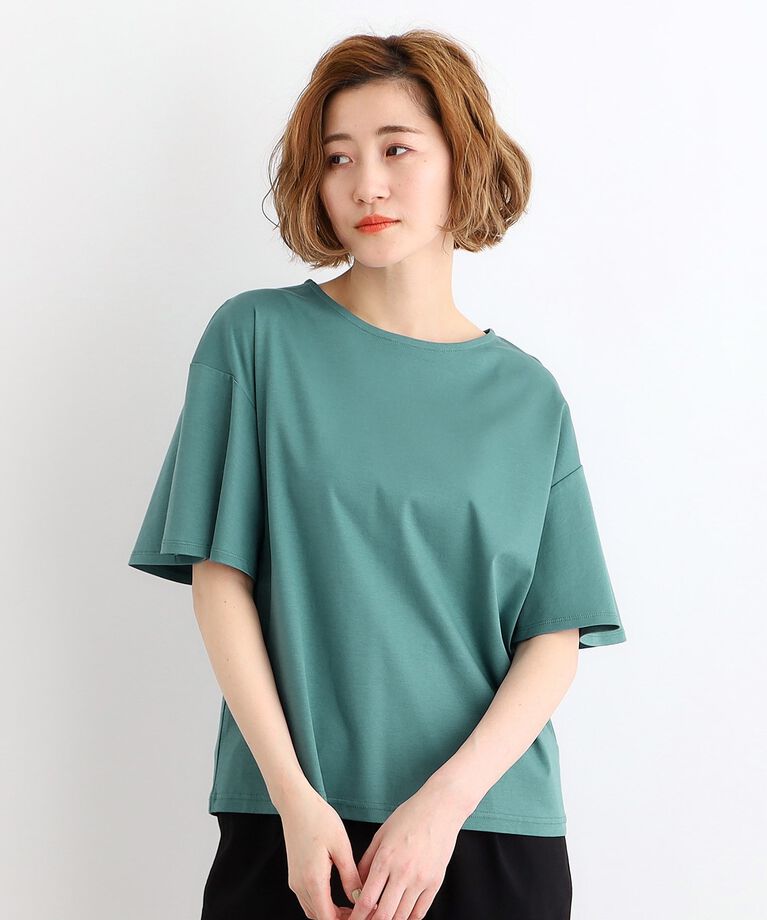 grove「【洗える・接触冷感・UVカット】袖フレアスムースTシャツ」|Tシャツ・カットソー|