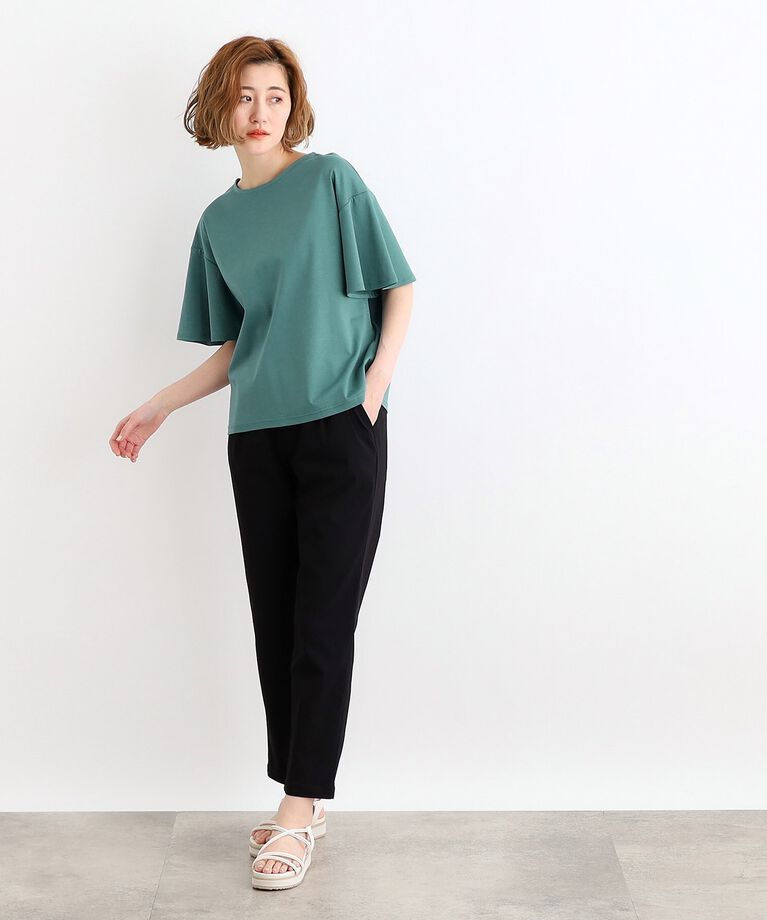 grove「【洗える・接触冷感・UVカット】袖フレアスムースTシャツ」|Tシャツ・カットソー|