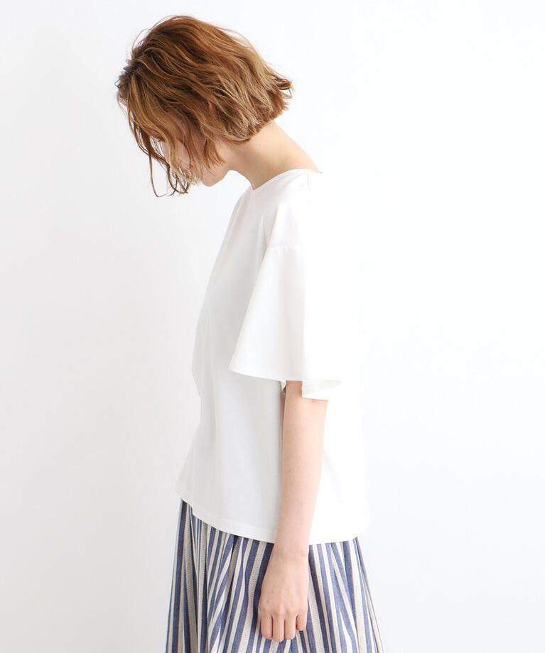 grove「【洗える・接触冷感・UVカット】袖フレアスムースTシャツ」|Tシャツ・カットソー|
