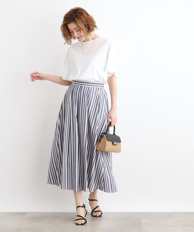 grove「【洗える・接触冷感・UVカット】袖フレアスムースTシャツ」|Tシャツ・カットソー|