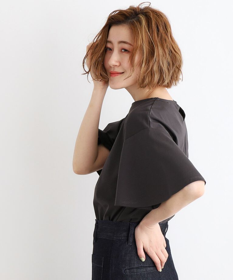 grove「【洗える・接触冷感・UVカット】袖フレアスムースTシャツ」|Tシャツ・カットソー|