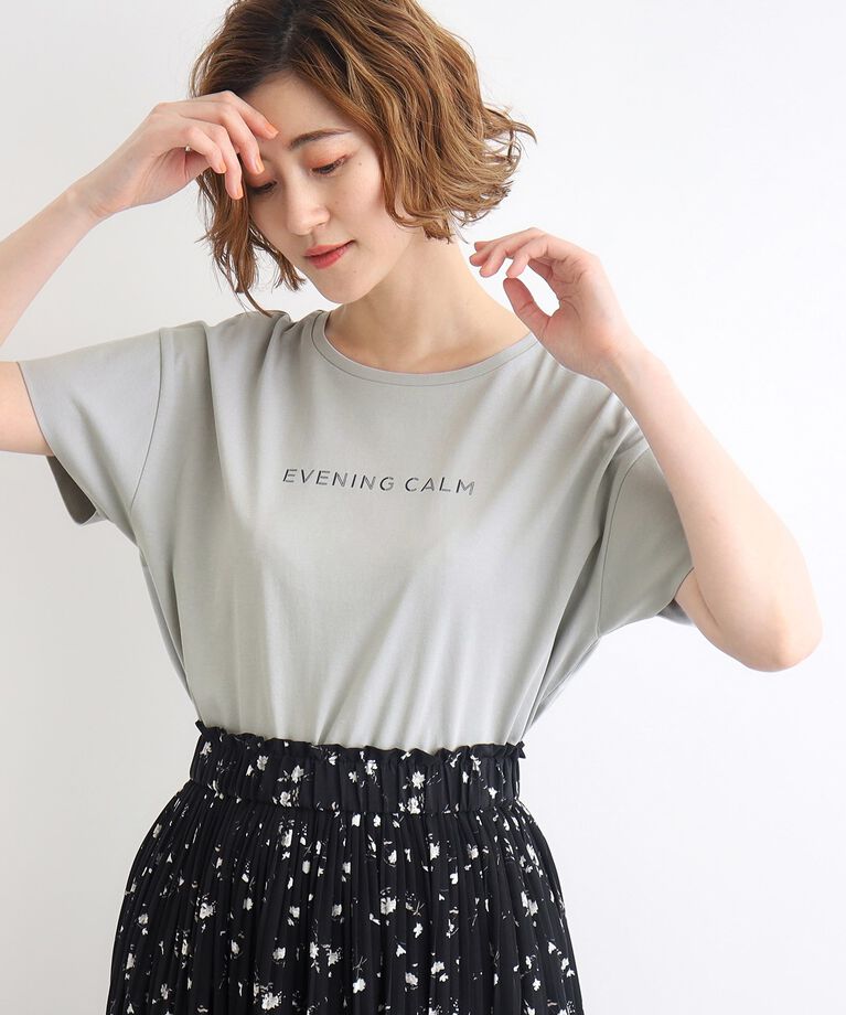 grove「＜接触冷感／UVカット／ご自宅で洗える＞袖フォルムプリントTシャツ」|Tシャツ・カットソー|