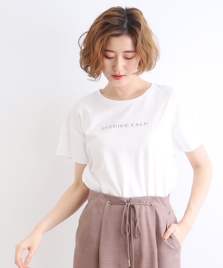 grove「＜接触冷感／UVカット／ご自宅で洗える＞袖フォルムプリントTシャツ」|Tシャツ・カットソー|