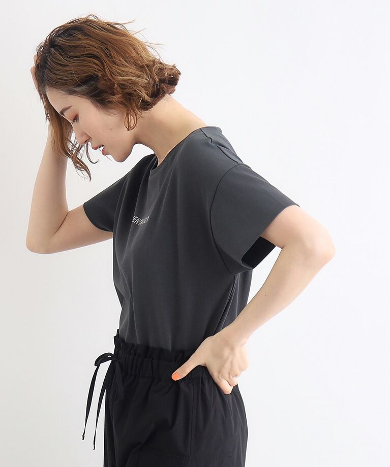 grove「＜接触冷感／UVカット／ご自宅で洗える＞袖フォルムプリントTシャツ」|Tシャツ・カットソー|