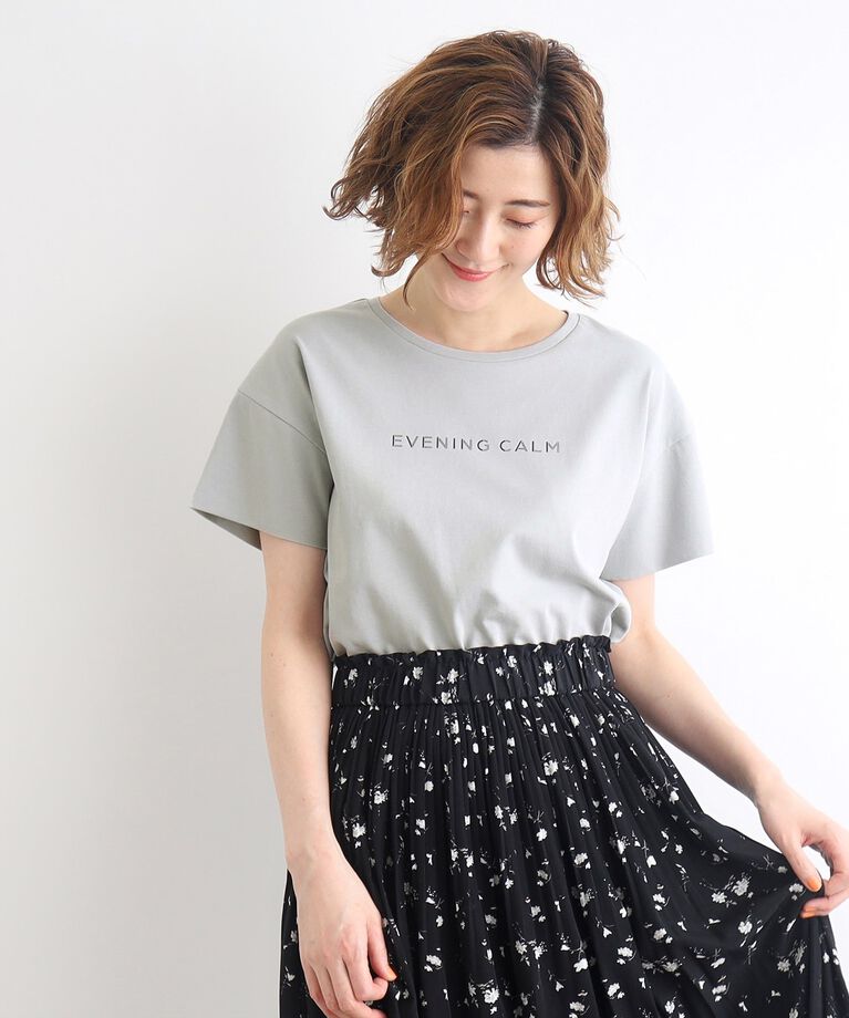 grove「＜接触冷感／UVカット／ご自宅で洗える＞袖フォルムプリントTシャツ」|Tシャツ・カットソー|ﾗｲﾄｸﾞﾚｰ(011)