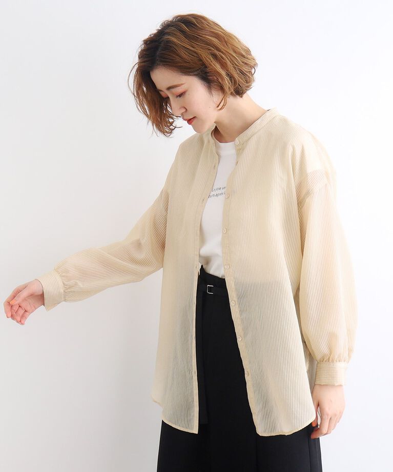 grove「ストライプシアーシャツ×ロゴTシャツSET」|その他|