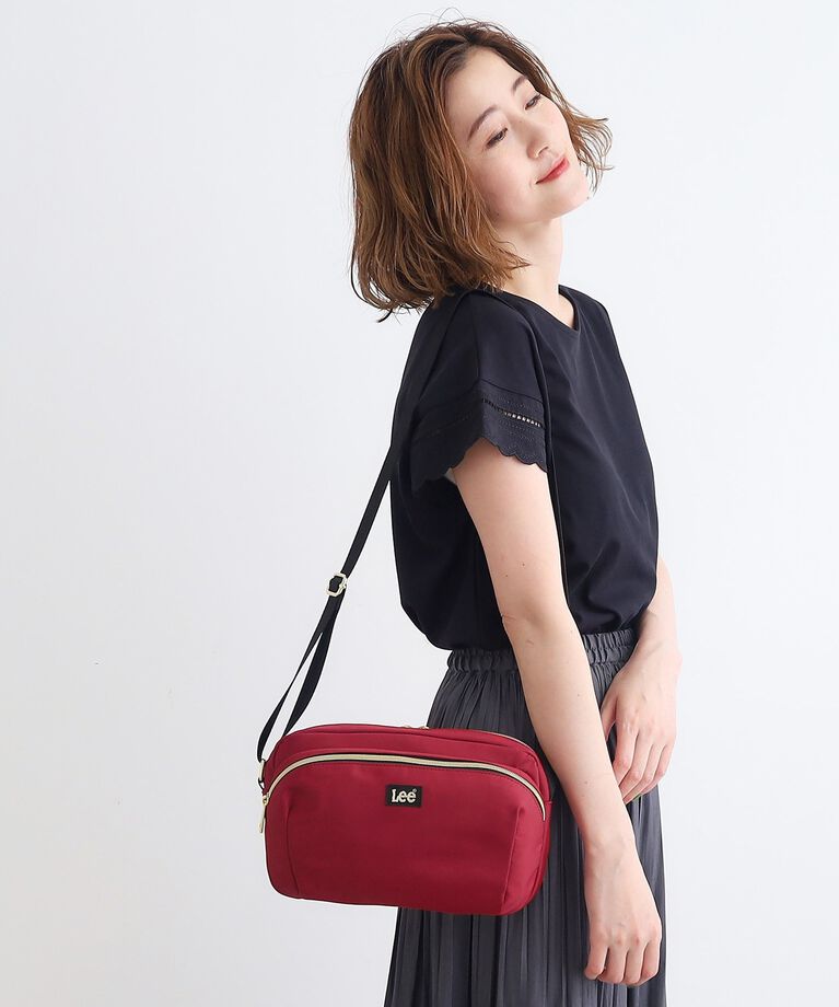 grove「【Lee別注】ラウンドZipショルダー」|ショルダー・メッセンジャー|ﾚｯﾄﾞ(063)