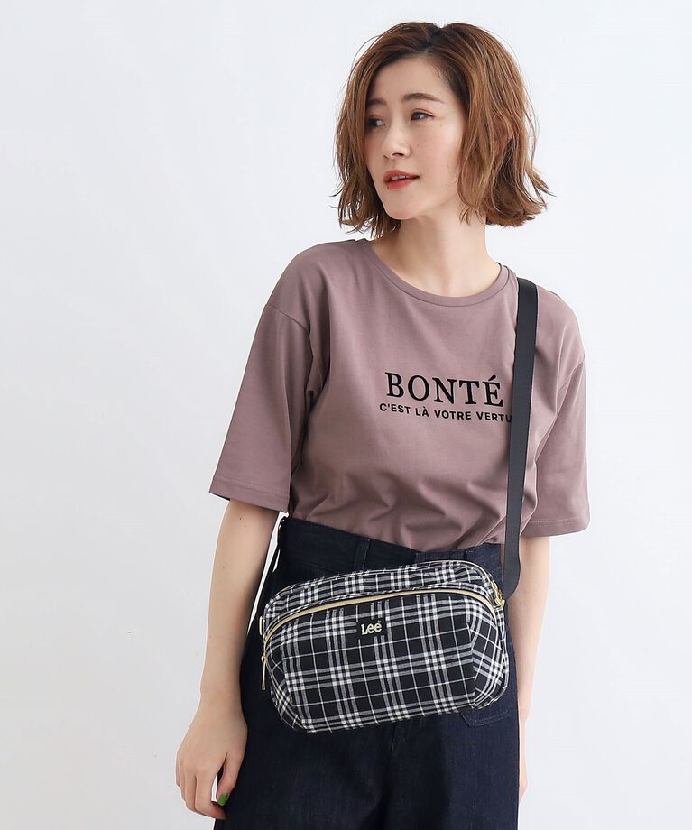 grove「【Lee別注】ラウンドZipショルダー」|ショルダー・メッセンジャー|ﾌﾞﾗｯｸ(219)