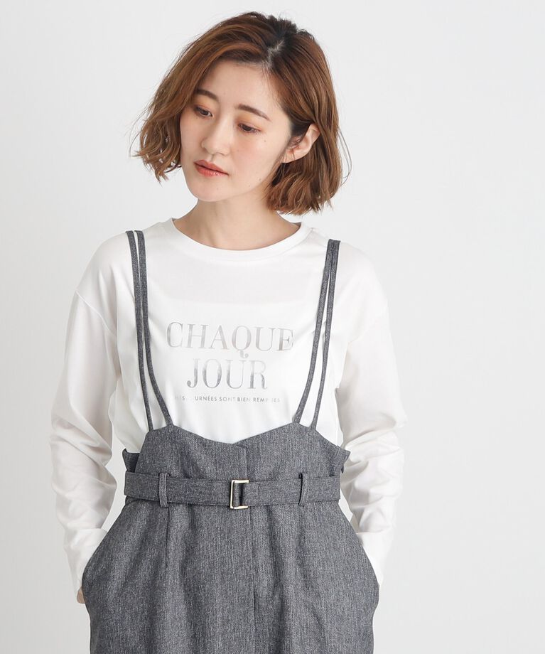 grove「【雑誌掲載】＜UVカット＞ロゴアソートロンT」|Tシャツ・カットソー|